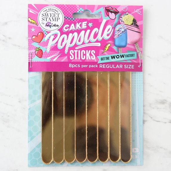 Sweet Stamp Popsicle Sticks 8 Stück GOLD MIRROR Regular