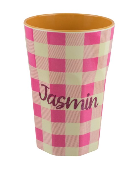 Personalisierter RICE Melamin Becher CHECK IT OUT Tall